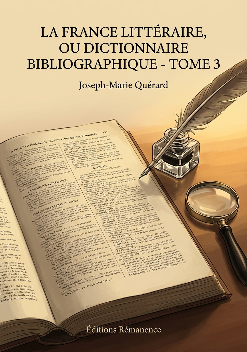 Livre La France littéraire, ou Dictionnaire bibliographique - Tome 3 par Joseph-Marie Quérard - Couverture - Editions Remanence