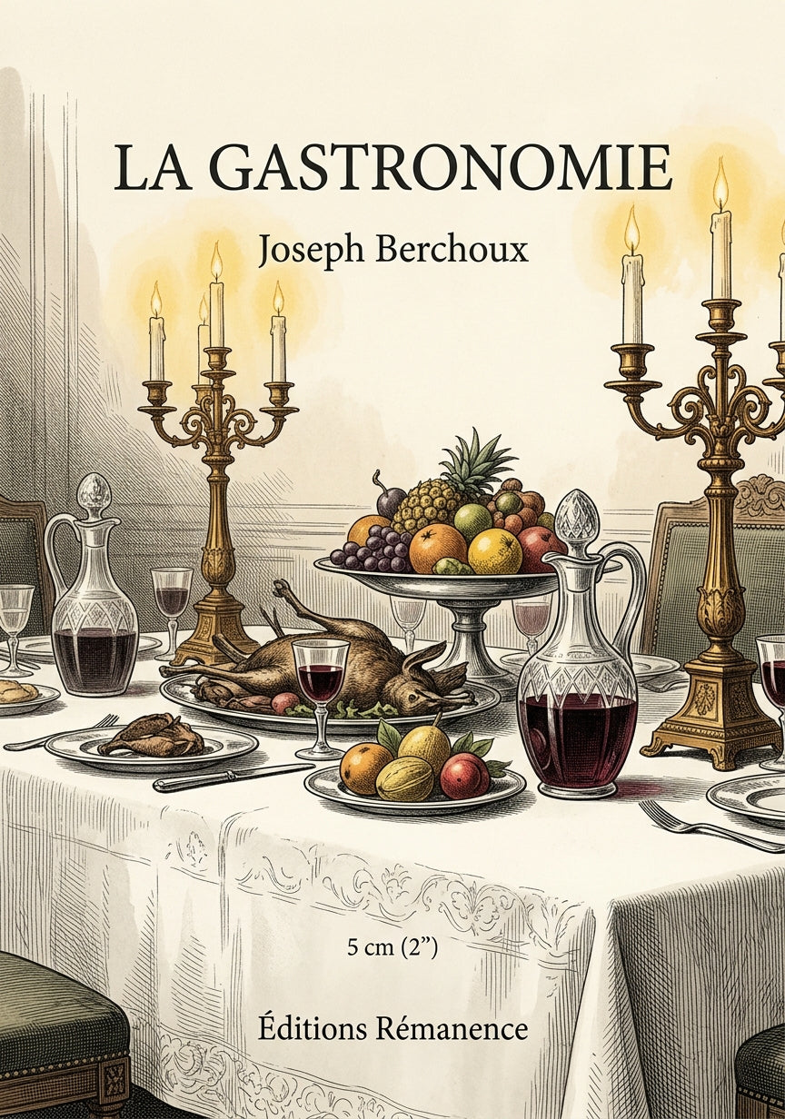 Livre La Gastronomie par Joseph Berchoux - Couverture - Editions Remanence