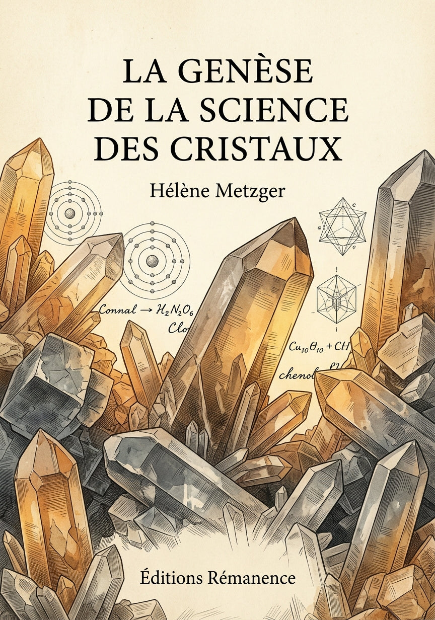 Livre La genèse de la science des cristaux par Hélène Metzger - Couverture - Editions Remanence