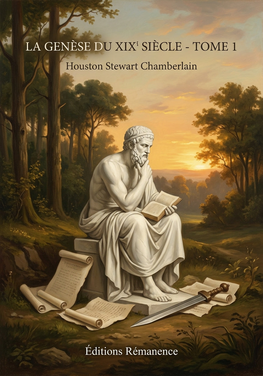 Livre La Genèse du XIX siècle - Tome 1 par Houston Stewart Chamberlain - Couverture - Editions Remanence
