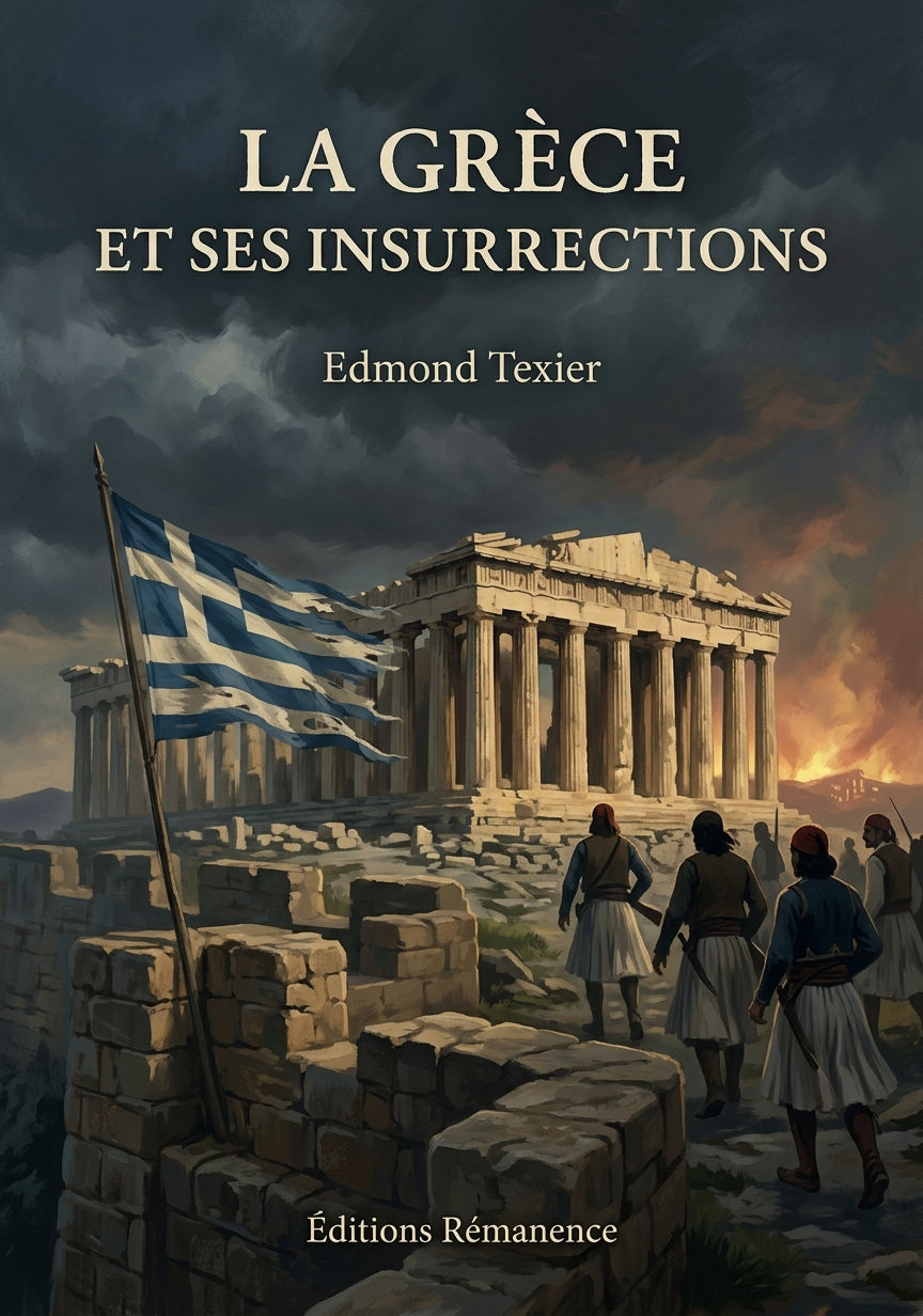 Livre La Grèce et ses insurrections par Edmond Texier - Couverture - Editions Remanence