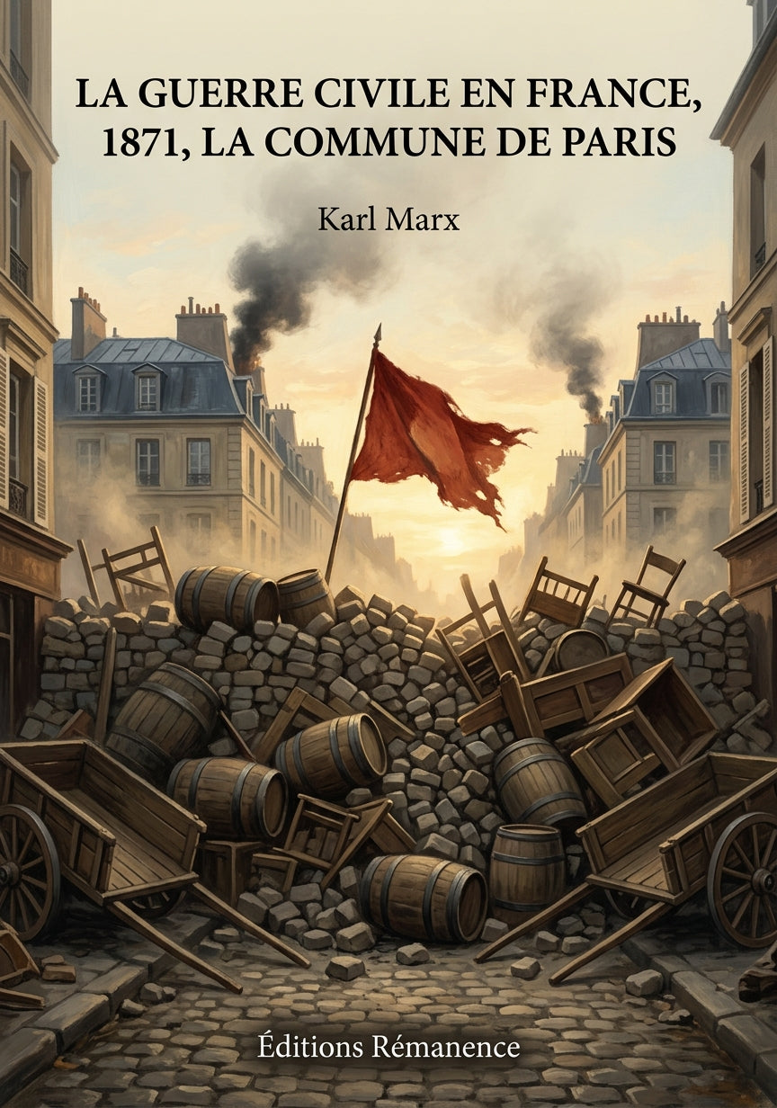 Livre La Guerre civile en France, 1871, la Commune de Paris par Karl Marx - Couverture - Editions Remanence