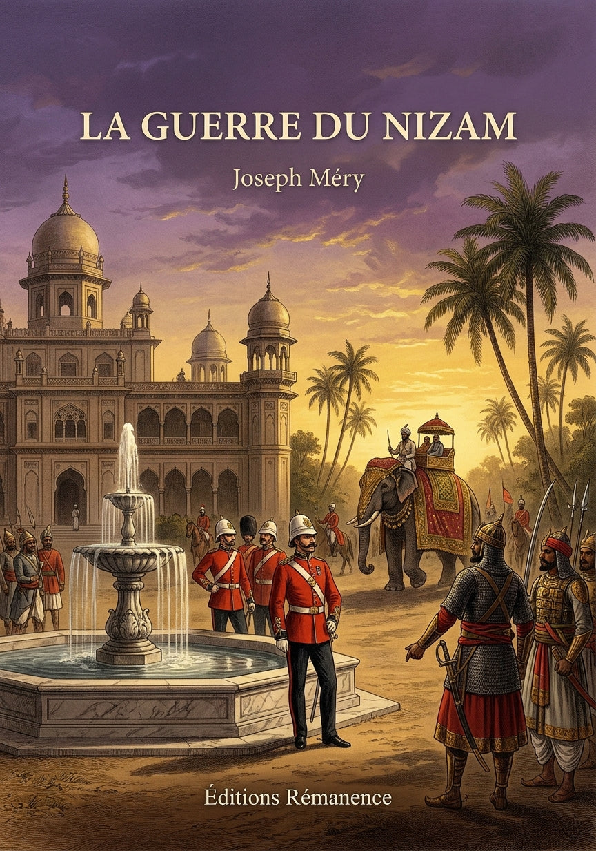 Livre La Guerre du Nizam par Joseph Méry - Couverture - Editions Remanence
