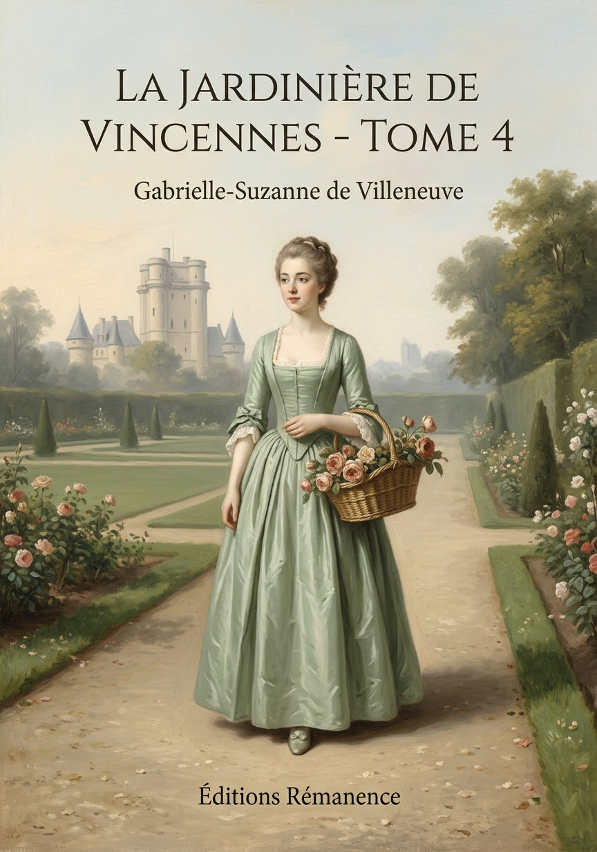 Livre La Jardinière de Vincennes - Tome 4 par Gabrielle-Suzanne de Villeneuve - Couverture - Editions Remanence