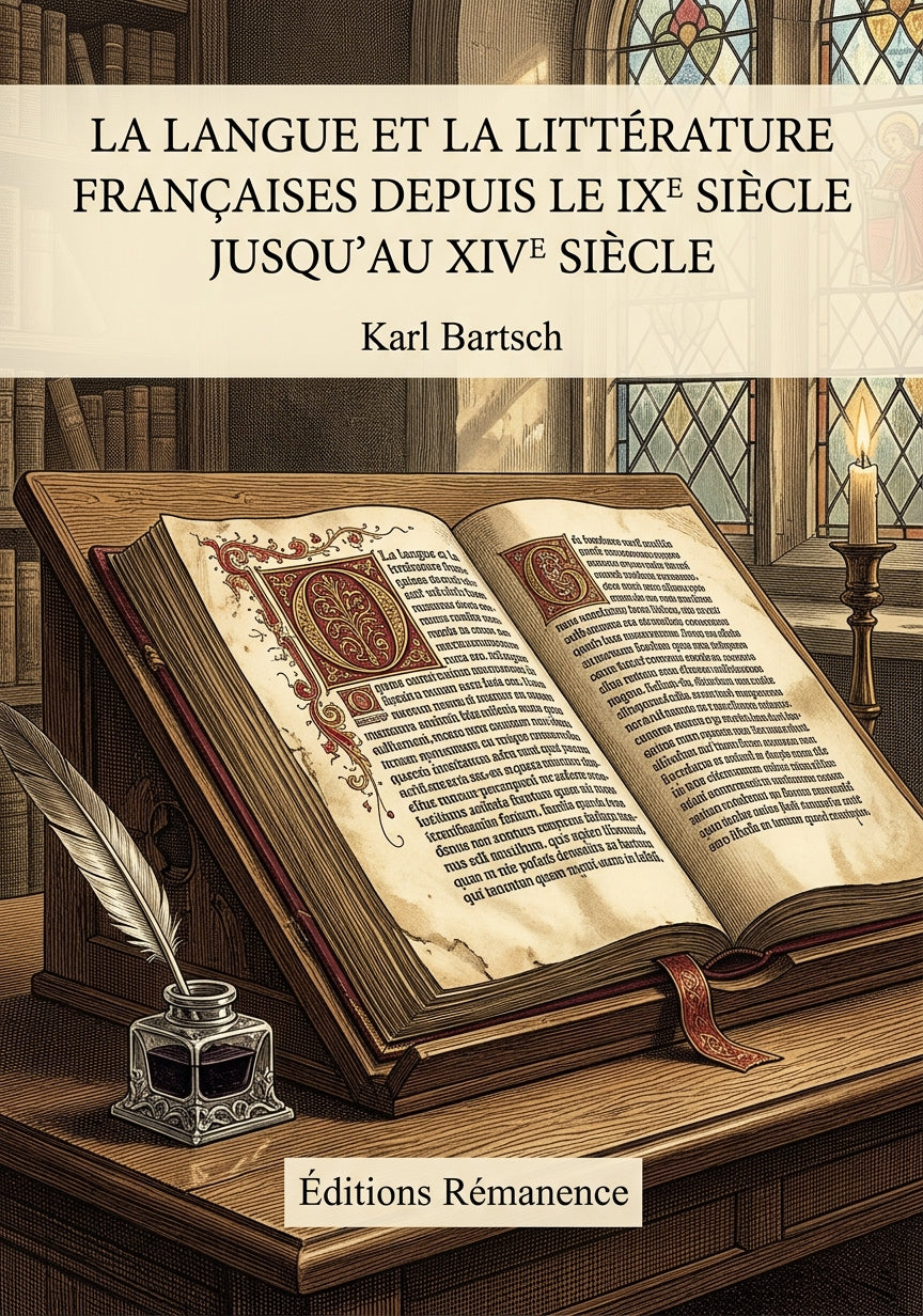 Livre La Langue et la littérature françaises depuis le IXe siècle jusqu'au XIVe siècle par Karl Bartsch - Couverture - Editions Remanence