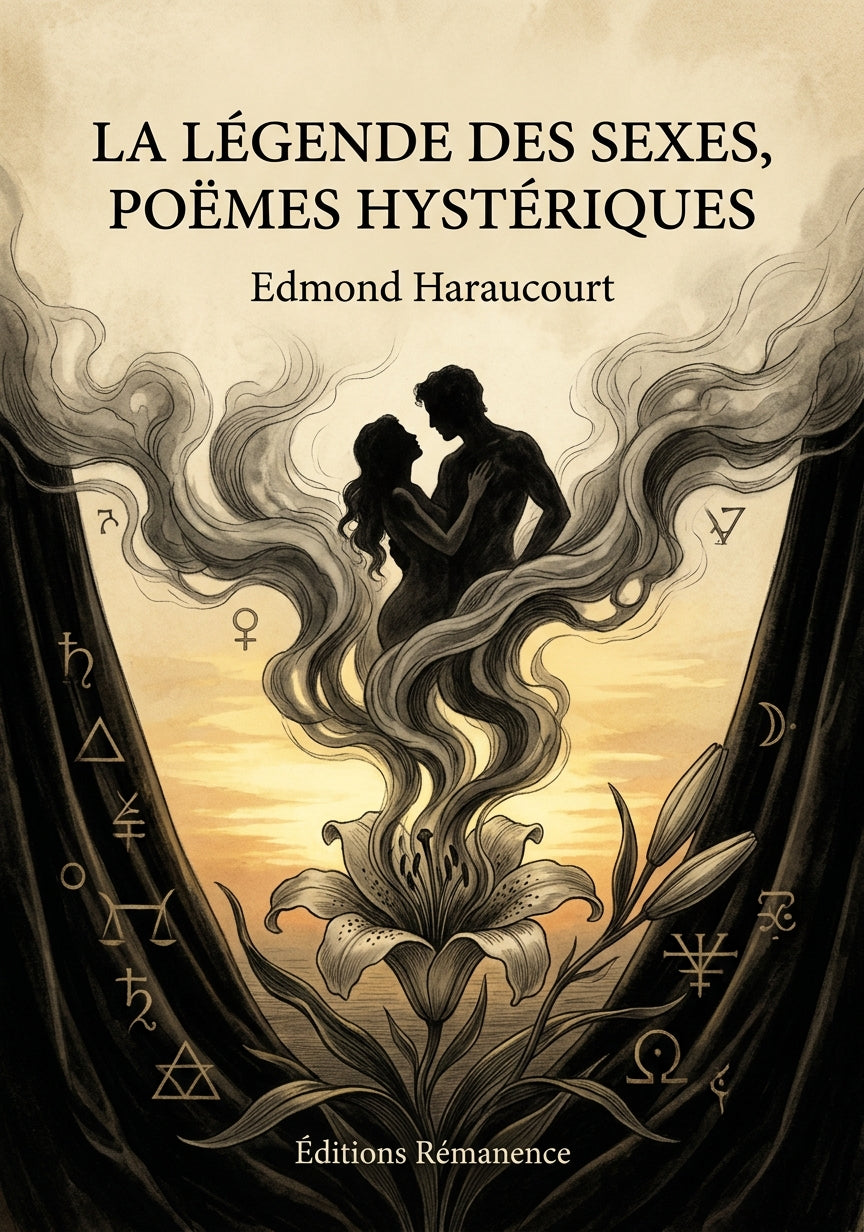 Livre La Légende des sexes, poëmes hystériques par Edmond Haraucourt - Couverture - Editions Remanence