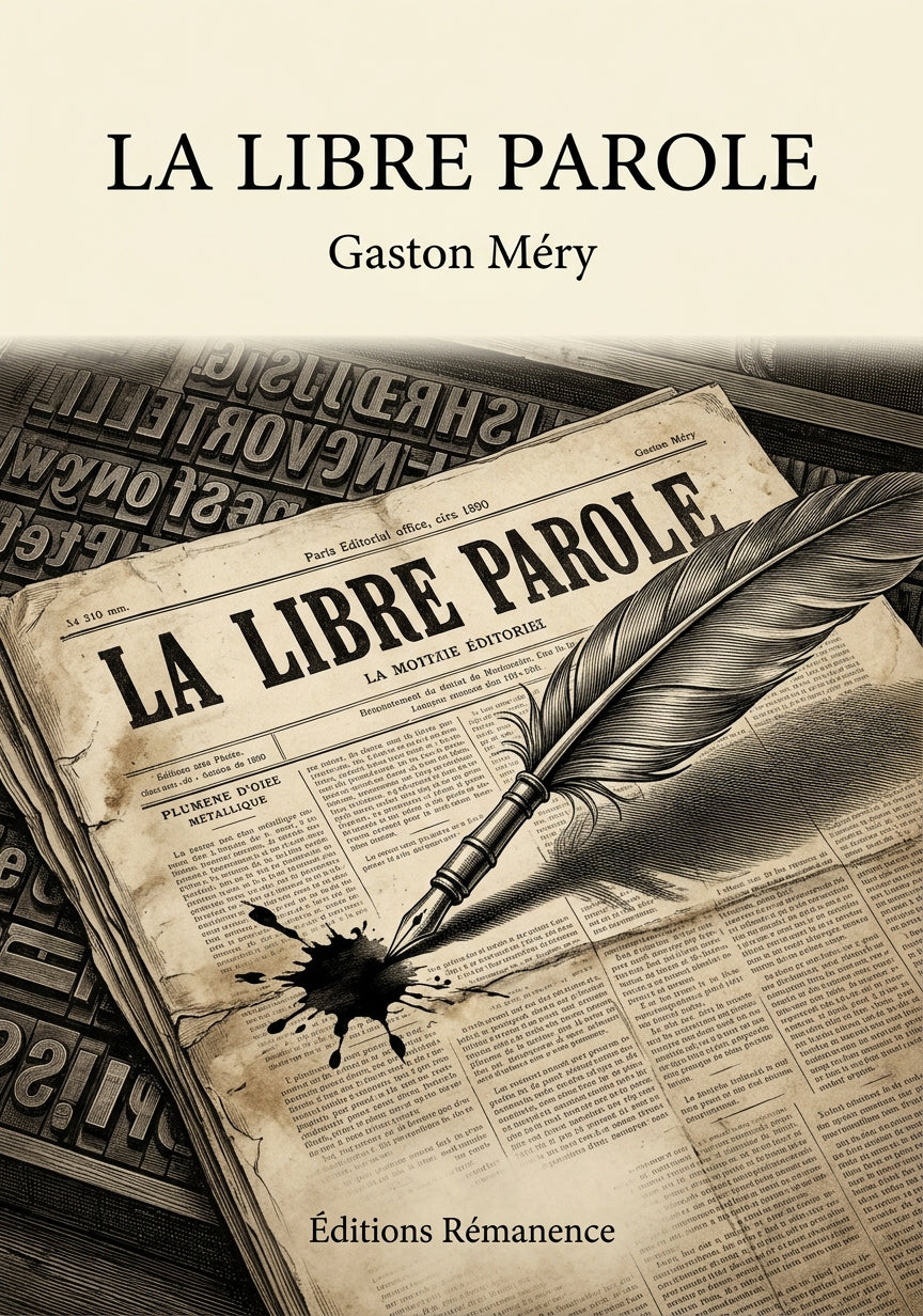 Livre La Libre Parole par Gaston Méry - Couverture - Editions Remanence