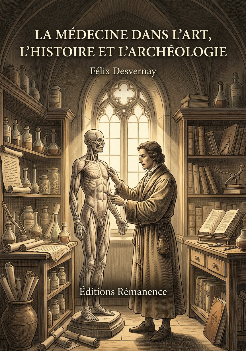 Livre La Médecine dans l’Art, l’Histoire et l’Archéologie par Félix Desvernay - Couverture - Editions Remanence