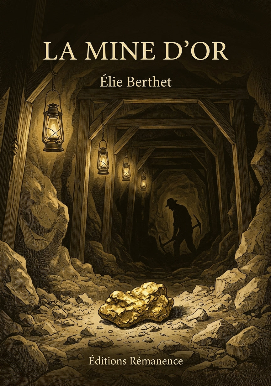 Livre La Mine d’or par Élie Berthet - Couverture - Editions Remanence