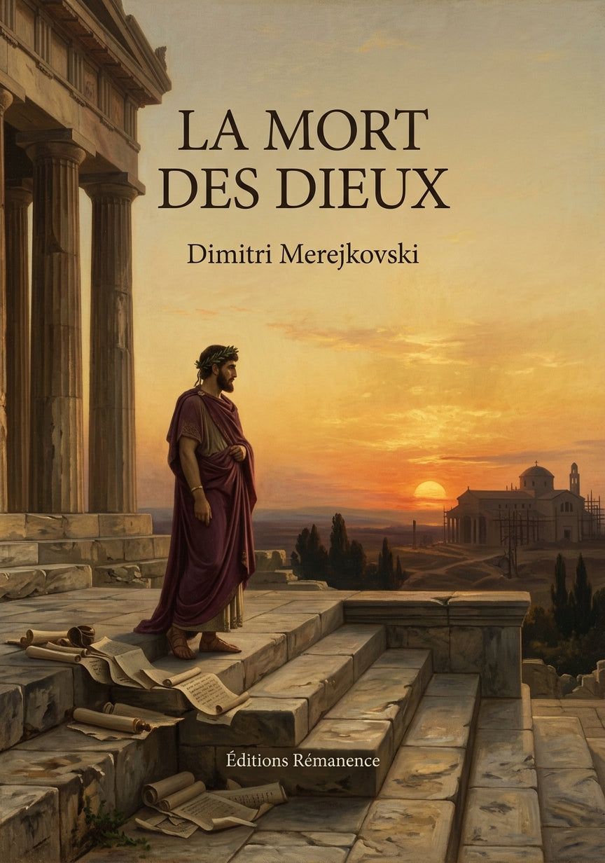 Livre La mort des dieux par Dimitri Merejkovski - Couverture - Editions Remanence