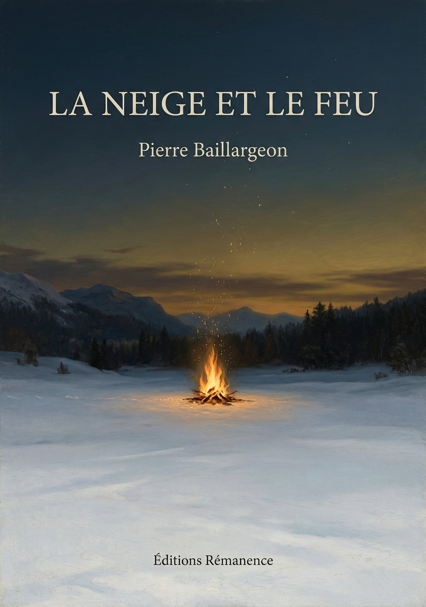 Livre La Neige et le feu par Pierre Baillargeon - Couverture - Editions Remanence