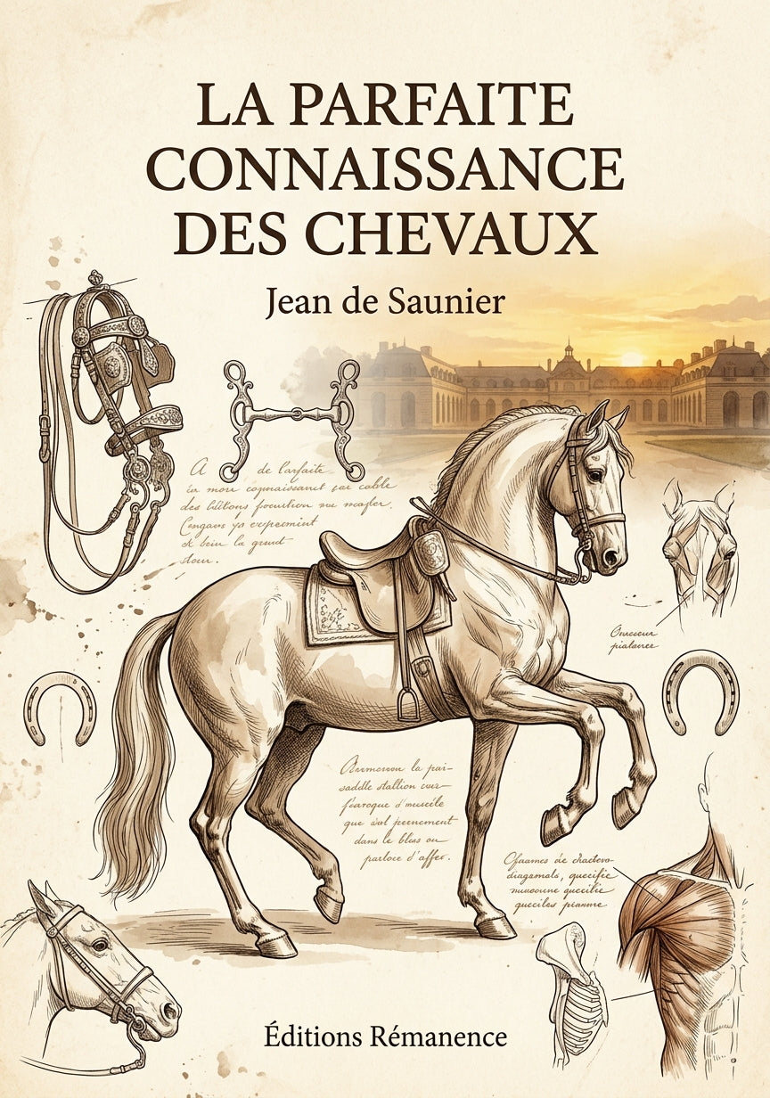 Livre La Parfaite Connaissance des chevaux par Jean de Saunier - Couverture - Editions Remanence