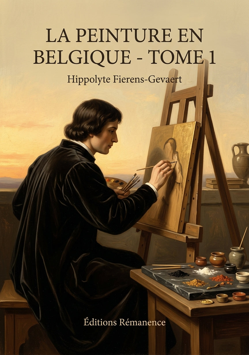 Livre La Peinture en Belgique - Tome 1 par Hippolyte Fierens-Gevaert - Couverture - Editions Remanence