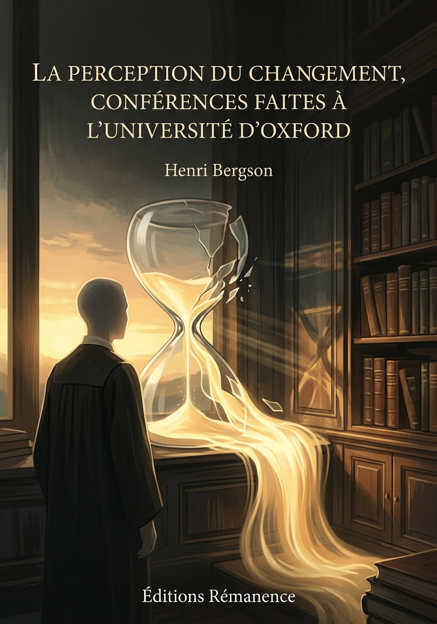 Livre La Perception du changement, conférences faites à l’Université d’Oxford par Henri Bergson - Couverture - Editions Remanence