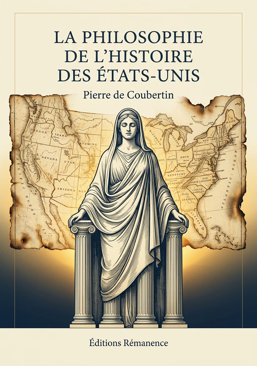 Livre La Philosophie de l’histoire des États-Unis par Pierre de Coubertin - Couverture - Editions Remanence