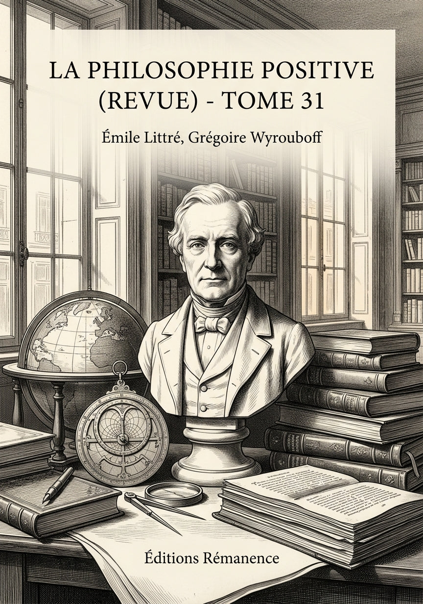 Livre La Philosophie positive (revue) - Tome 31 par Émile Littré, Grégoire Wyrouboff - Couverture - Editions Remanence