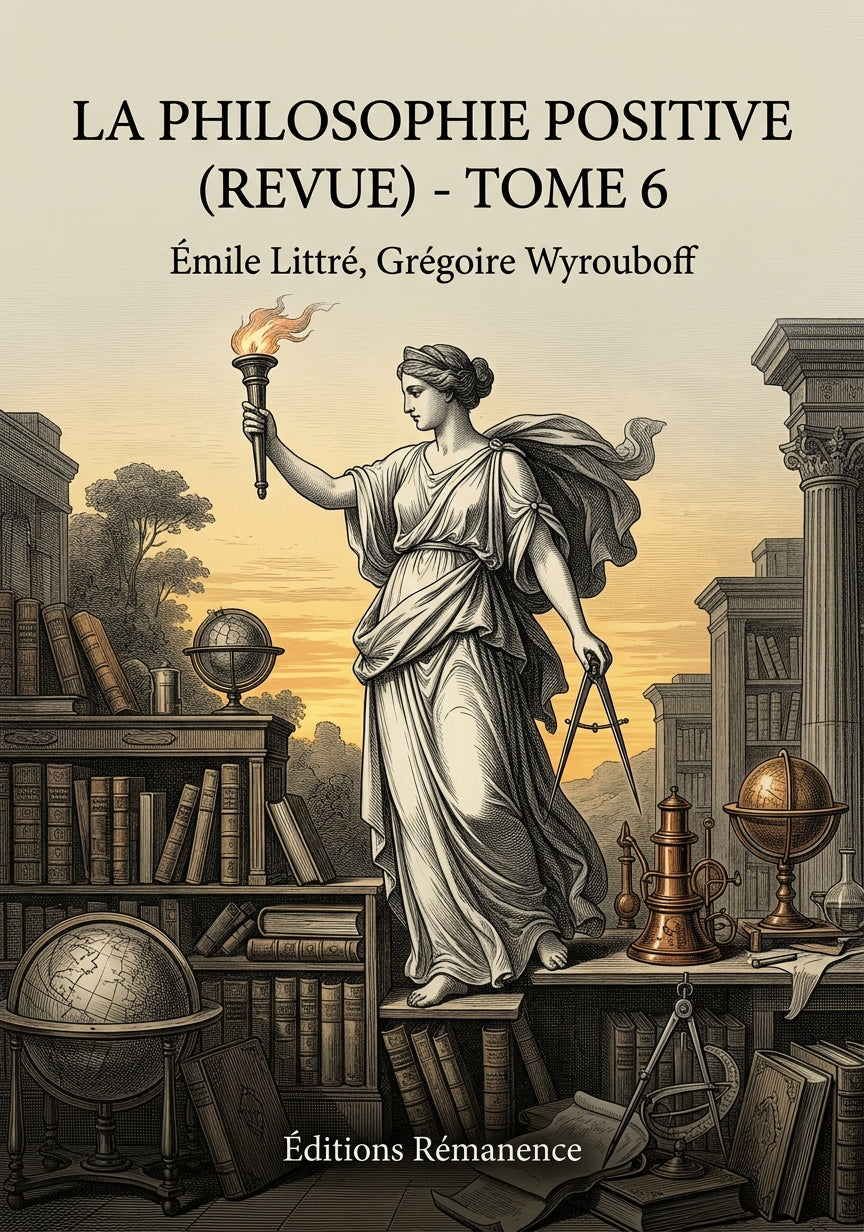 Livre La Philosophie positive (revue) - Tome 6 par Émile Littré, Grégoire Wyrouboff - Couverture - Editions Remanence