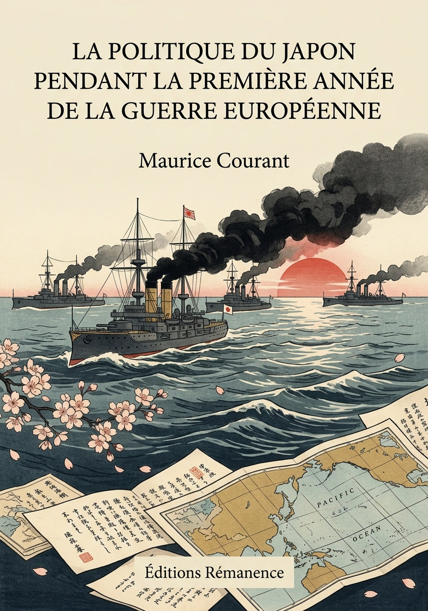 Livre La politique du Japon pendant la première année de la guerre européenne par Maurice Courant - Couverture - Editions Remanence