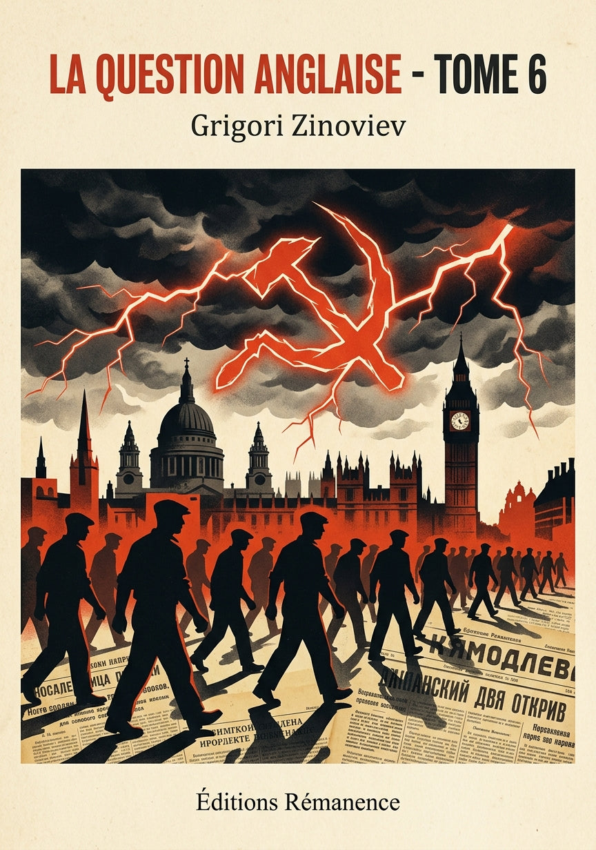 Livre La Question Anglaise - Tome 6 par Grigori Zinoviev - Couverture - Editions Remanence