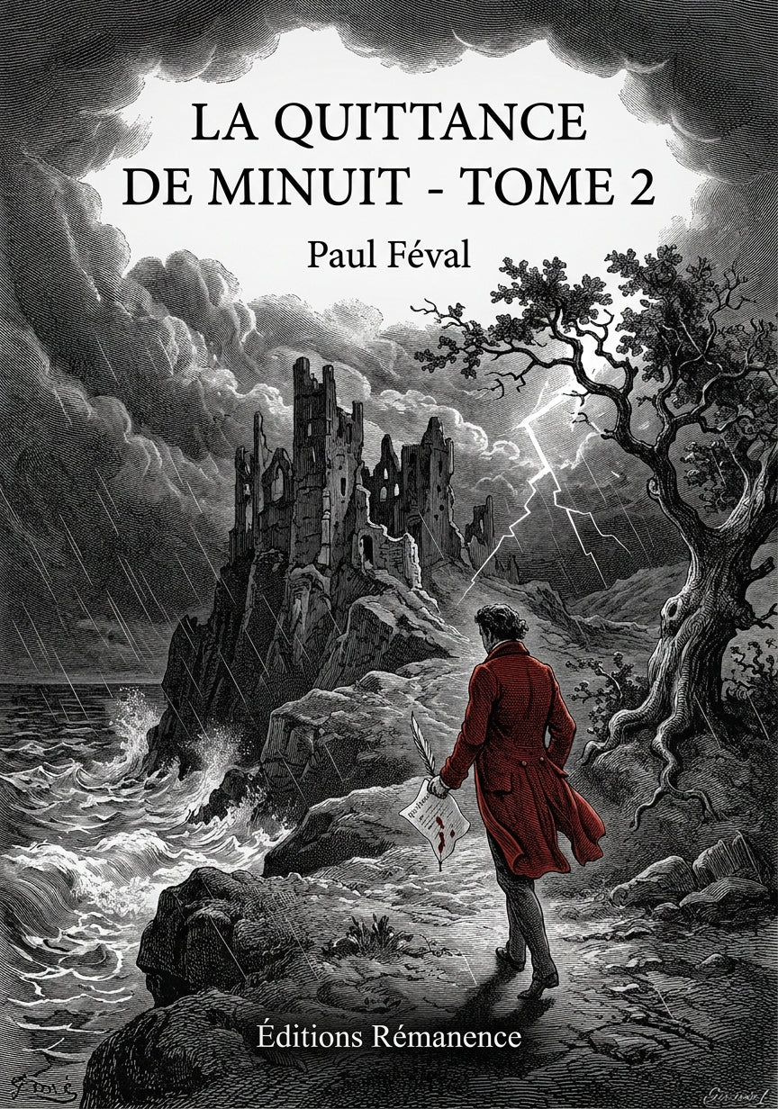 Livre La Quittance de minuit - Tome 2 par Paul Féval - Couverture - Editions Remanence