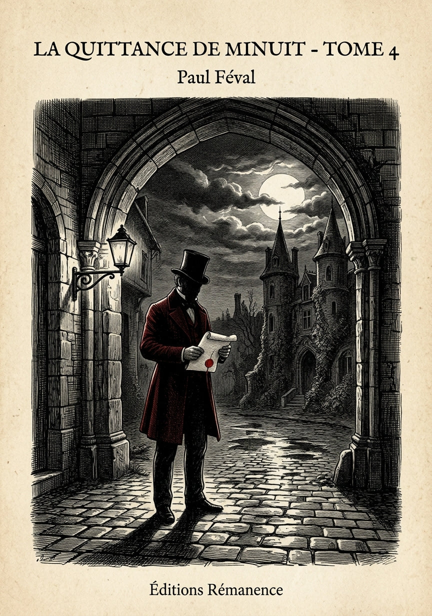 Livre La Quittance de minuit - Tome 4 par Paul Féval - Couverture - Editions Remanence