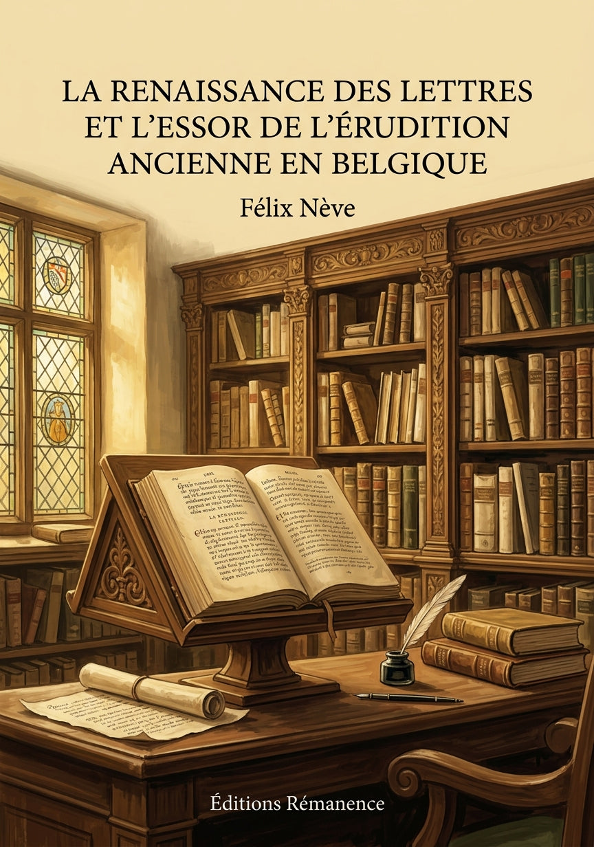 Livre La Renaissance des lettres et l’Essor de l’érudition ancienne en Belgique par Félix Nève - Couverture - Editions Remanence