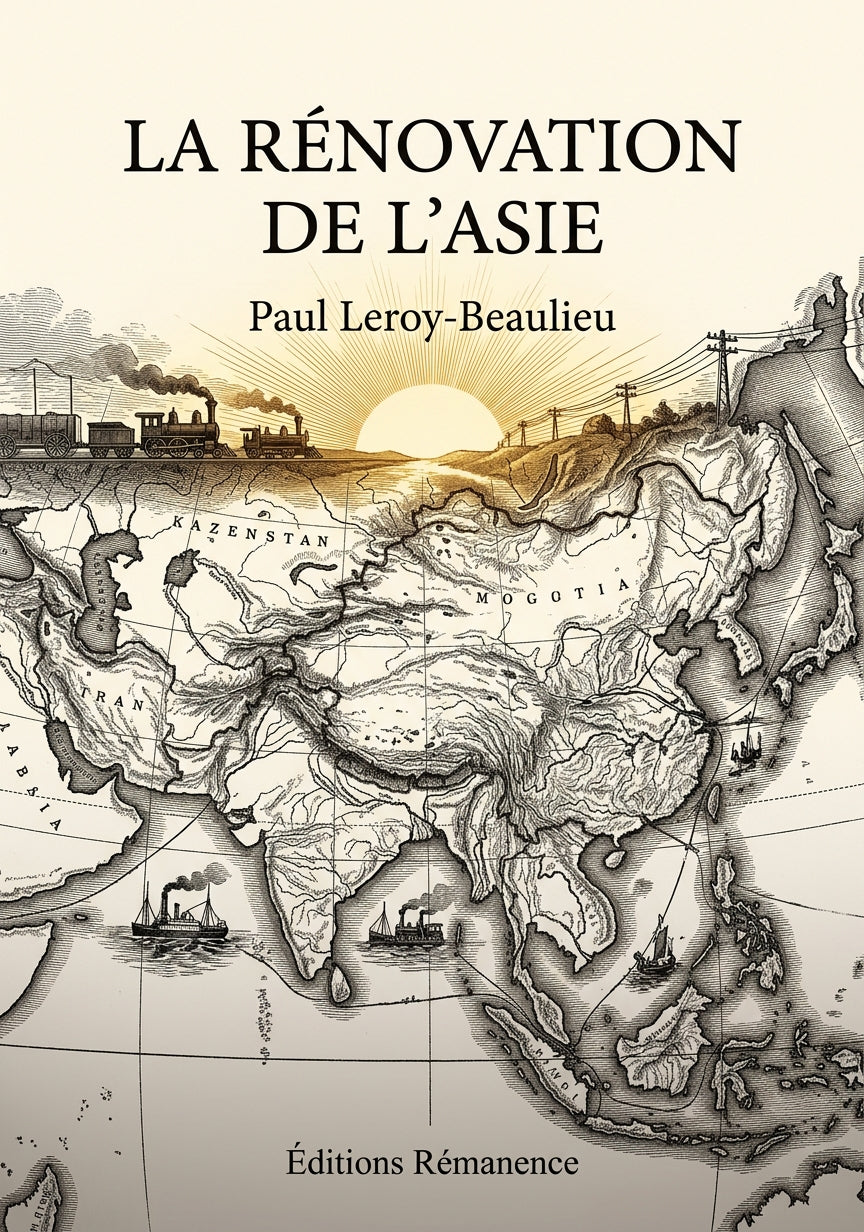 Livre La Rénovation de l'Asie par Paul Leroy-Beaulieu - Couverture - Editions Remanence
