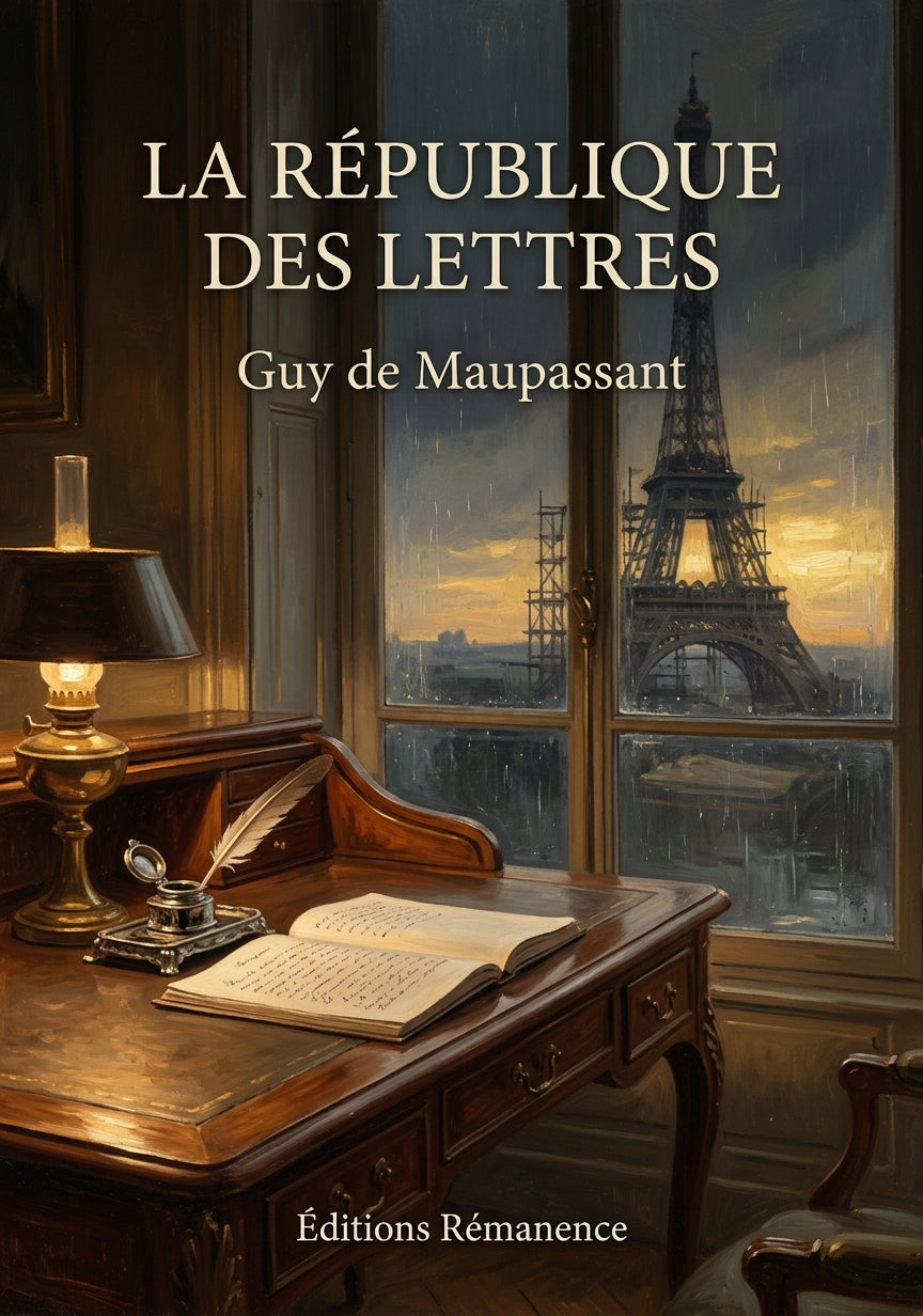 Livre La République des Lettres par Guy de Maupassant - Couverture - Editions Remanence