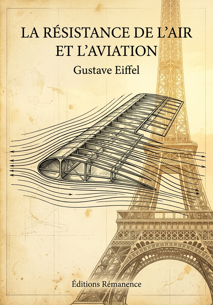 Livre La Résistance de l’air et l’aviation par Gustave Eiffel - Couverture - Editions Remanence