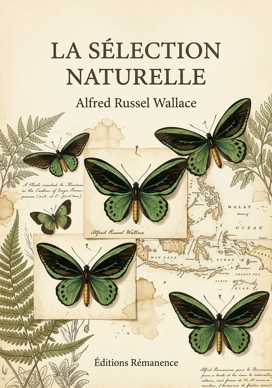 Livre La Sélection naturelle par Alfred Russel Wallace - Couverture - Editions Remanence