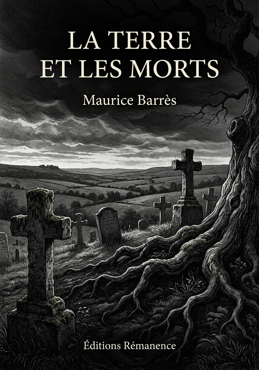 Livre La Terre et les morts par Maurice Barrès - Couverture - Editions Remanence