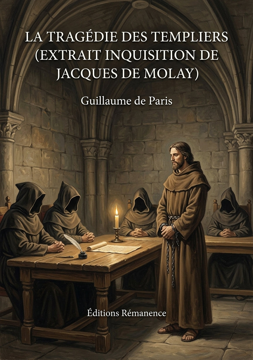 Livre La Tragédie des Templiers (extrait Inquisition de Jacques de Molay) par Guillaume de Paris - Couverture - Editions Remanence
