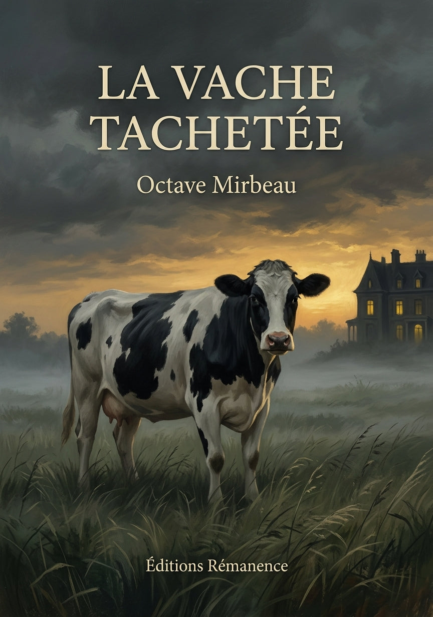 Livre La Vache tachetée par Octave Mirbeau - Couverture - Editions Remanence