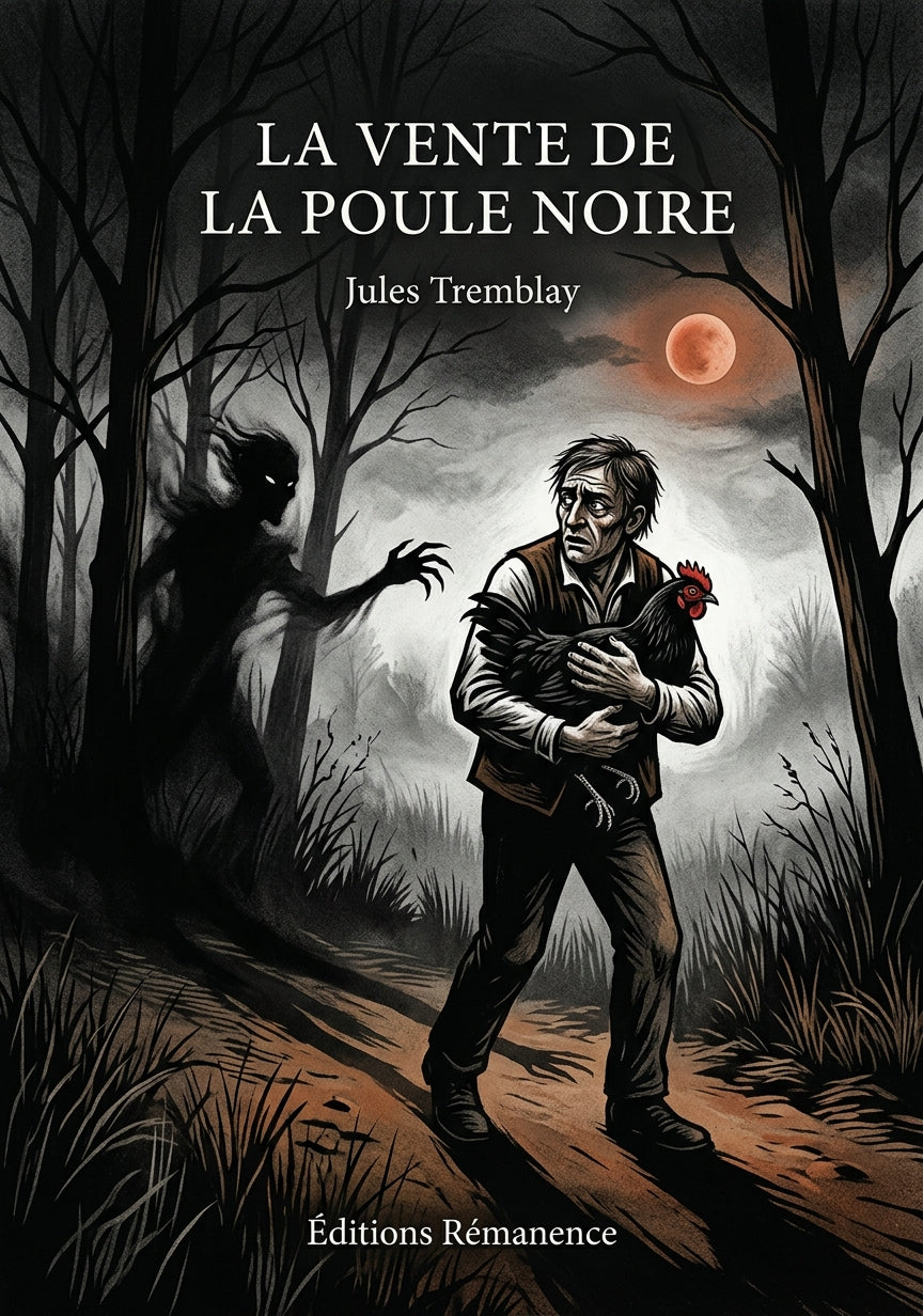 Livre La vente de la poule noire par Jules Tremblay - Couverture - Editions Remanence
