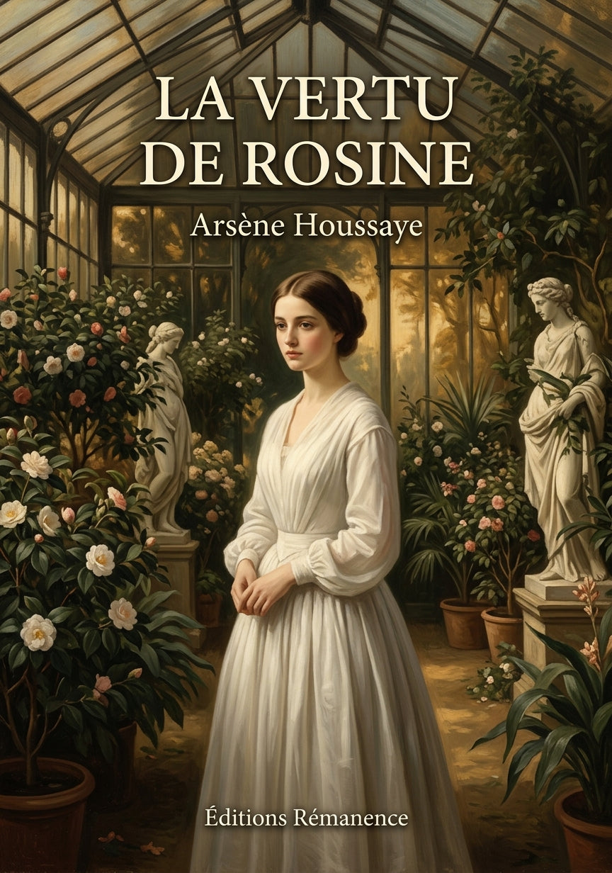 Livre La Vertu de Rosine par Arsène Houssaye - Couverture - Editions Remanence