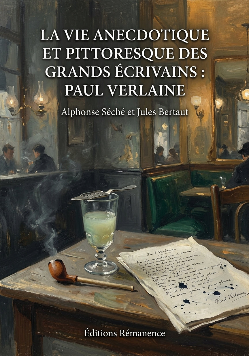 Livre La Vie anecdotique et pittoresque des Grands Écrivains : Paul Verlaine par Alphonse Séché et Jules Bertaut - Couverture - Editions Remanence