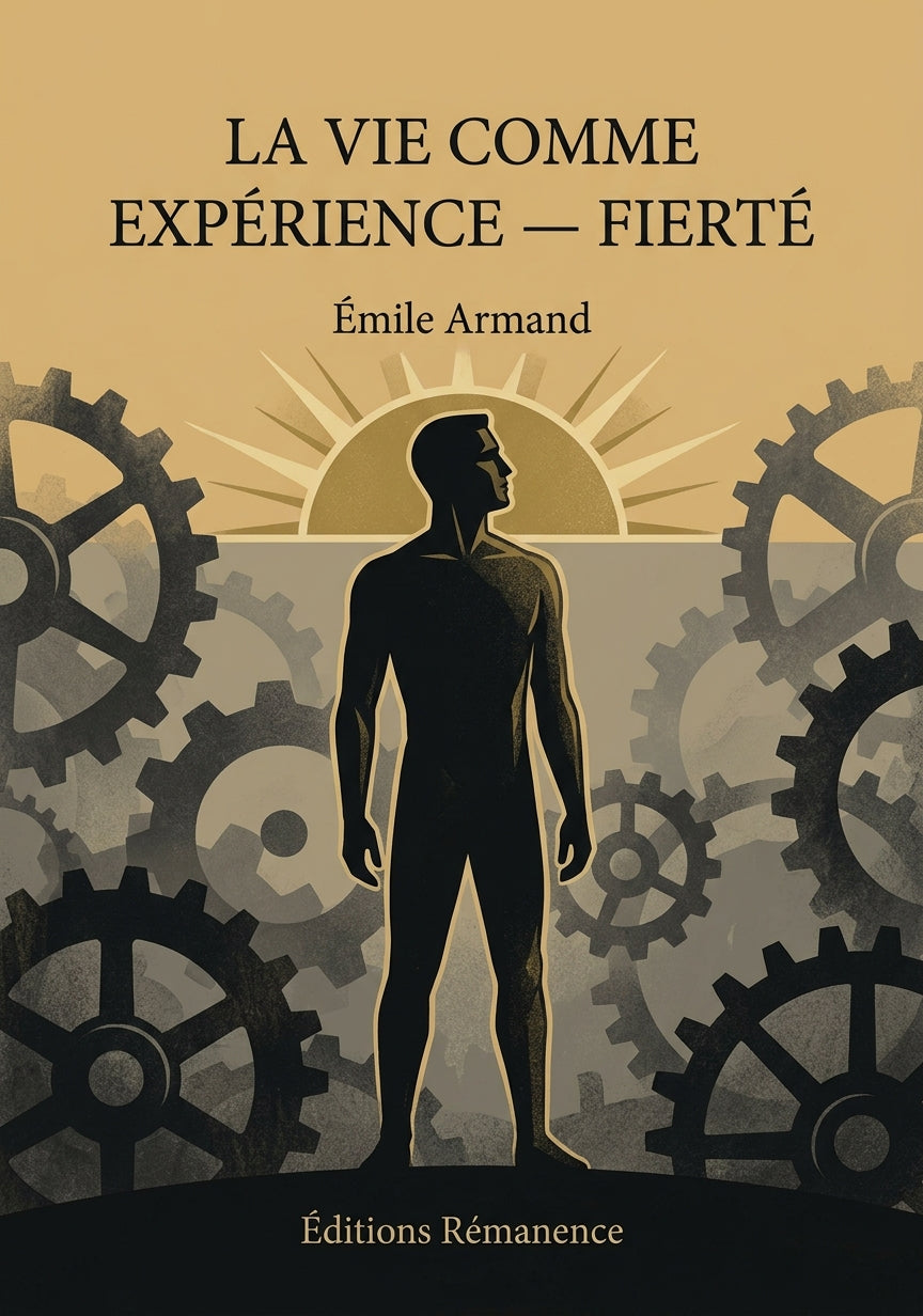 Livre La Vie comme expérience — Fierté par Émile Armand - Couverture - Editions Remanence