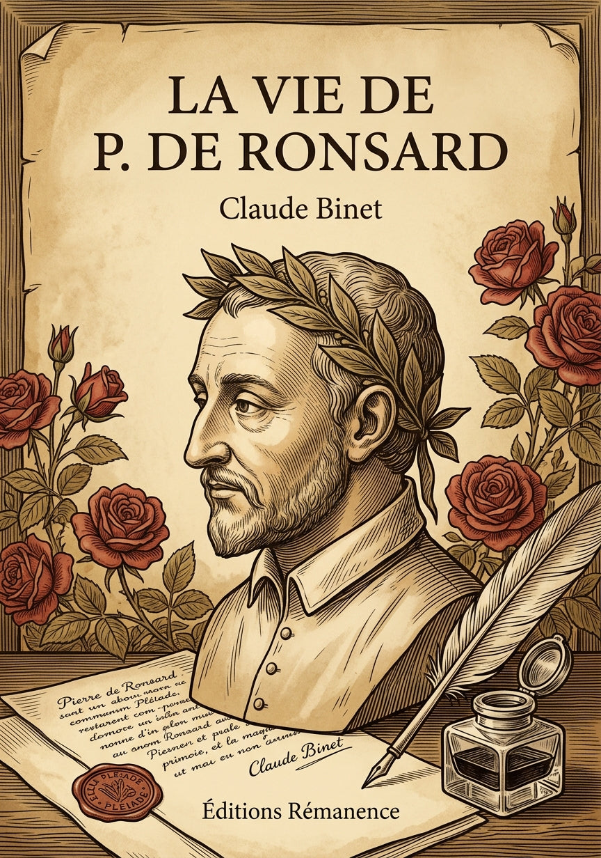 Livre La Vie de P. de Ronsard par Claude Binet - Couverture - Editions Remanence