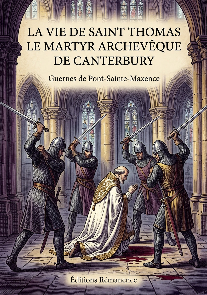 Livre La Vie de Saint Thomas le martyr archevêque de Canterbury par Guernes de Pont-Sainte-Maxence - Couverture - Editions Remanence