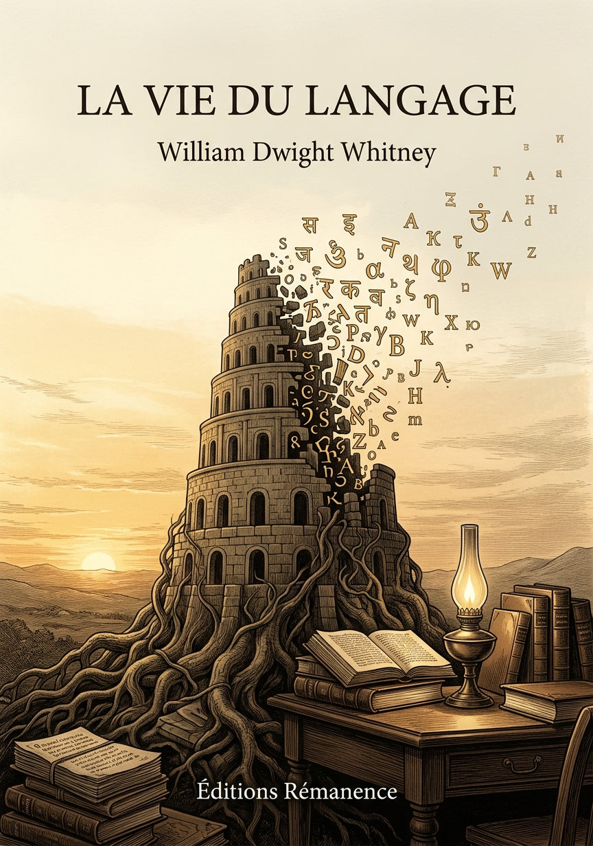 Livre La vie du langage par William Dwight Whitney - Couverture - Editions Remanence
