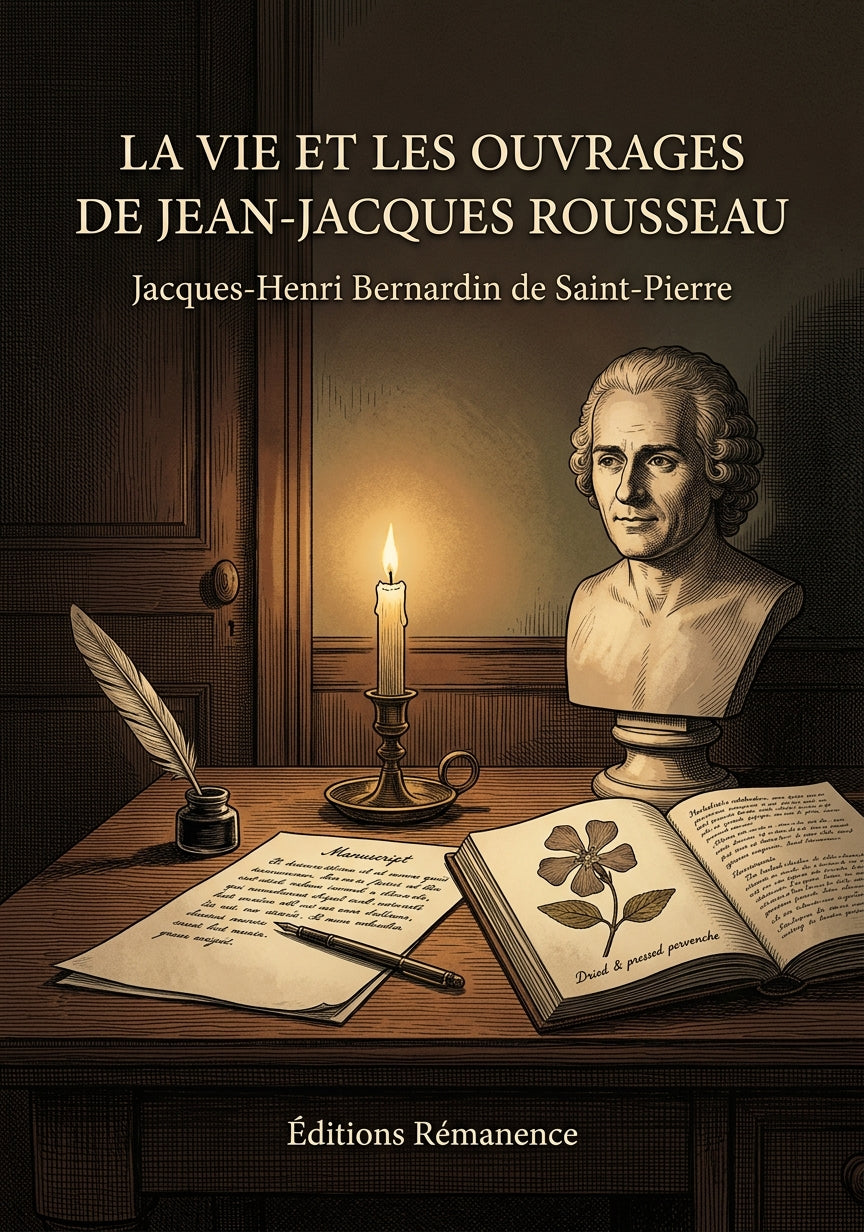 Livre La Vie et les Ouvrages de Jean-Jacques Rousseau par Jacques-Henri Bernardin de Saint-Pierre - Couverture - Editions Remanence