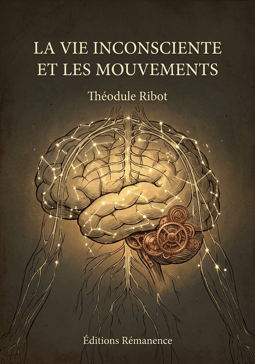 Livre La vie inconsciente et les mouvements par Théodule Ribot - Couverture - Editions Remanence