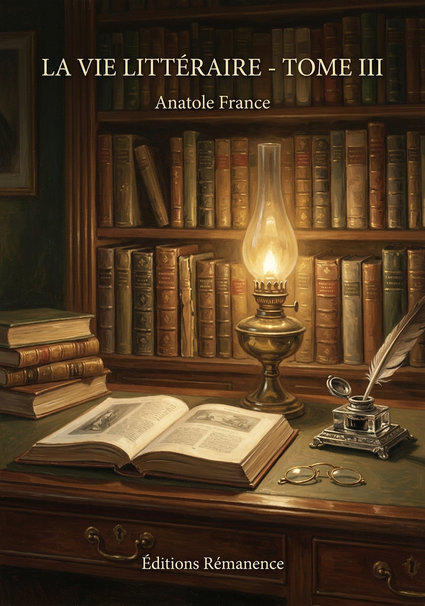 Livre La Vie littéraire - Tome III par Anatole France - Couverture - Editions Remanence
