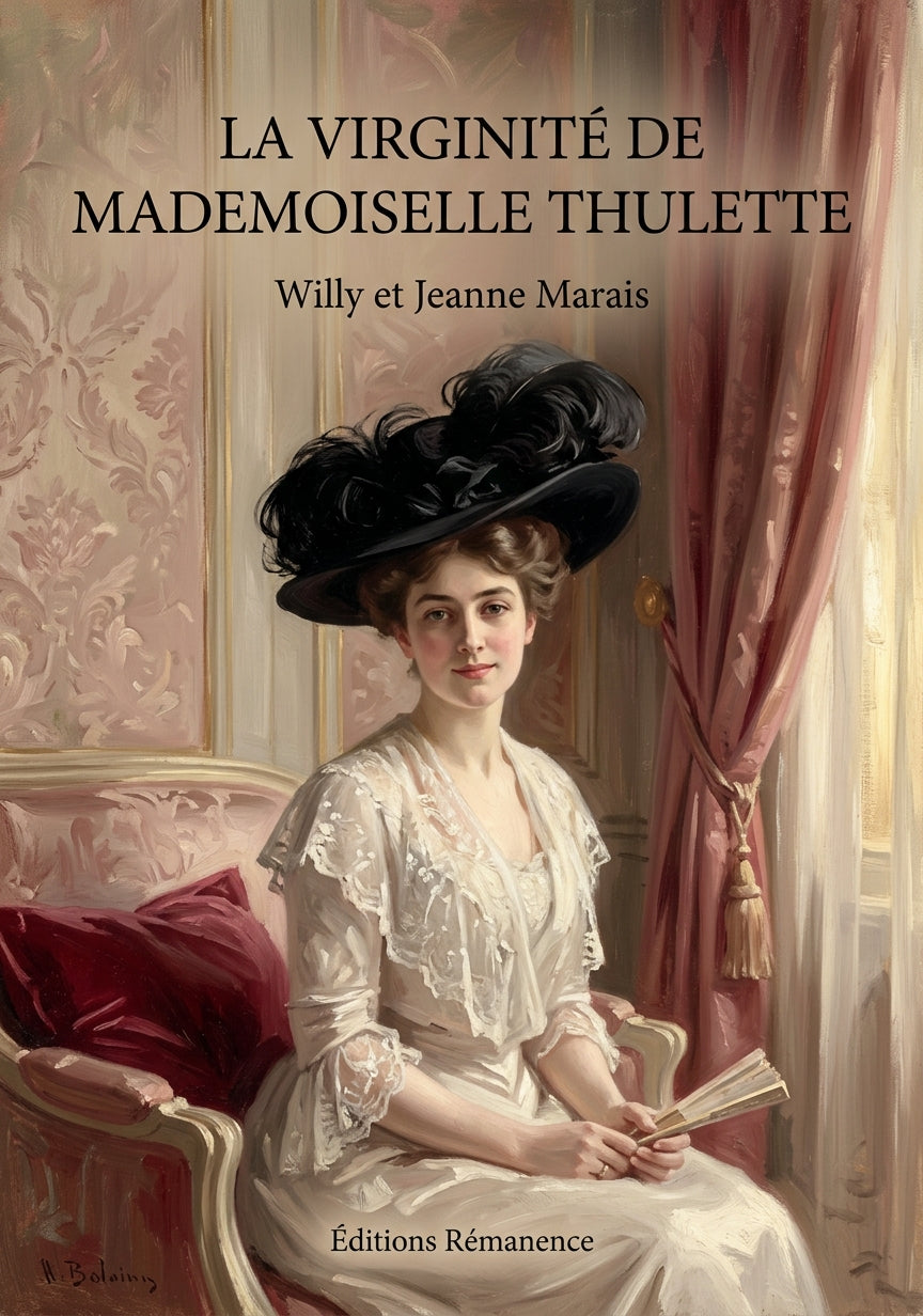 Livre La Virginité de Mademoiselle Thulette par Willy et Jeanne Marais - Couverture - Editions Remanence
