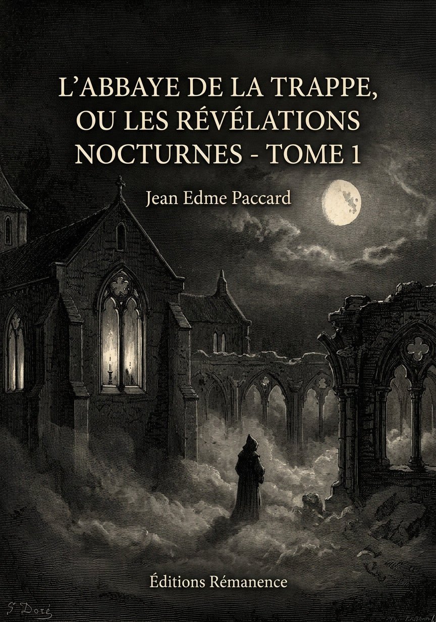 Livre L’Abbaye de la Trappe, ou les Révélations nocturnes - Tome 1 par Jean Edme Paccard - Couverture - Editions Remanence