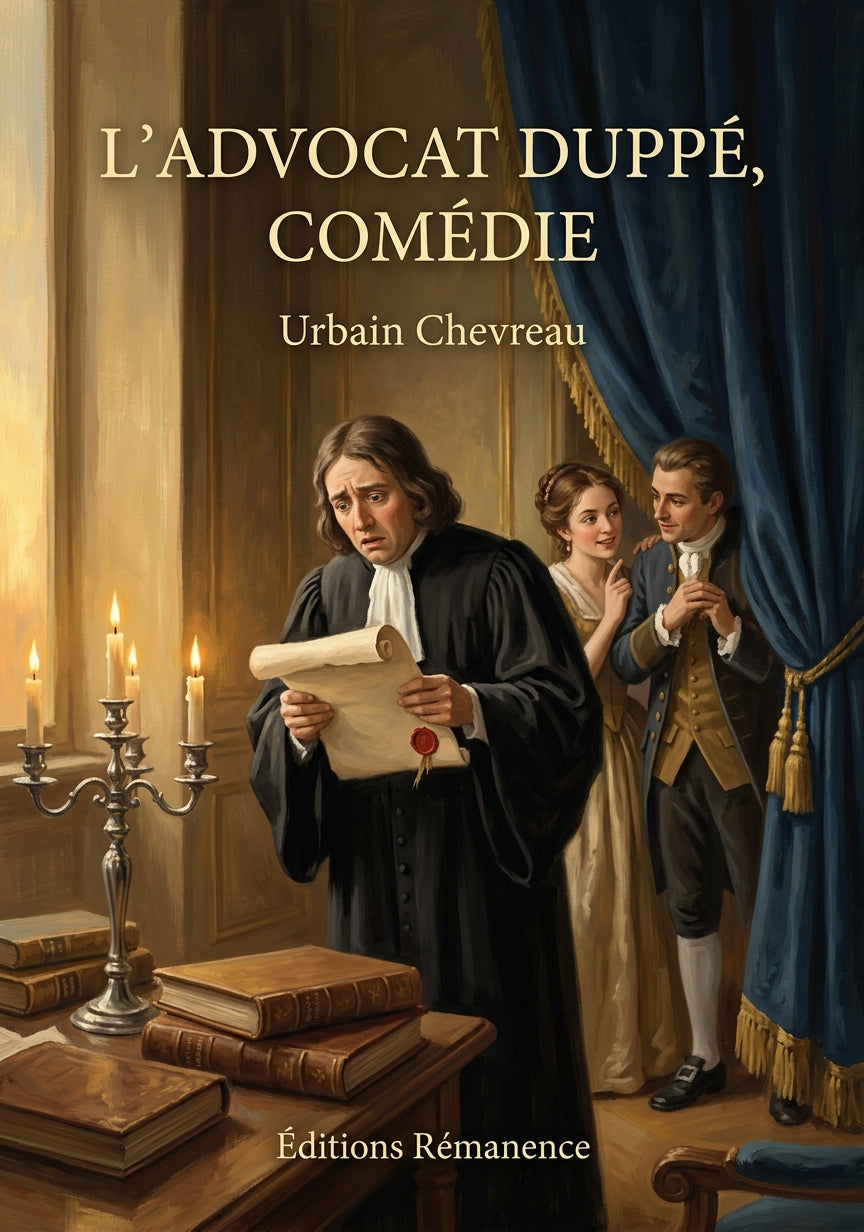 Livre L’Advocat duppé, comédie par Urbain Chevreau - Couverture - Editions Remanence