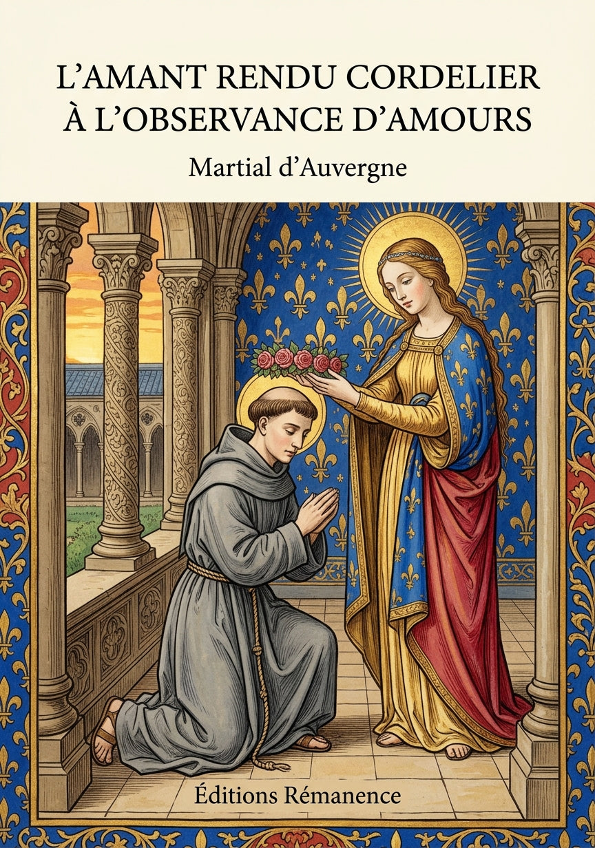 Livre L’amant rendu cordelier à l’observance d’amours par Martial d’Auvergne - Couverture - Editions Remanence