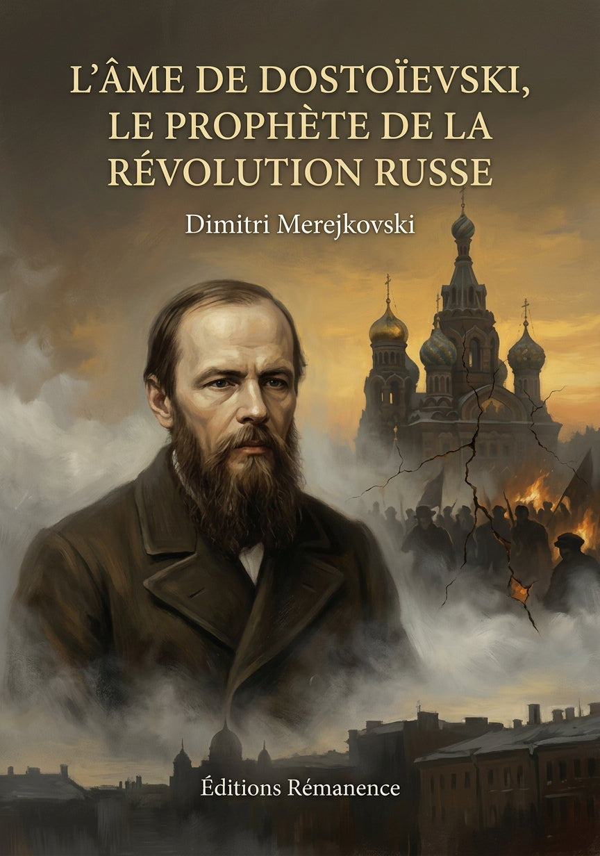 Livre L’Âme de Dostoïevski, le prophète de la Révolution russe par Dimitri Merejkovski - Couverture - Editions Remanence