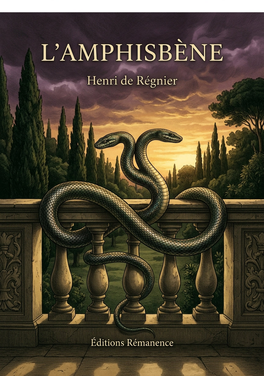 Livre L’Amphisbène par Henri de Régnier - Couverture - Editions Remanence