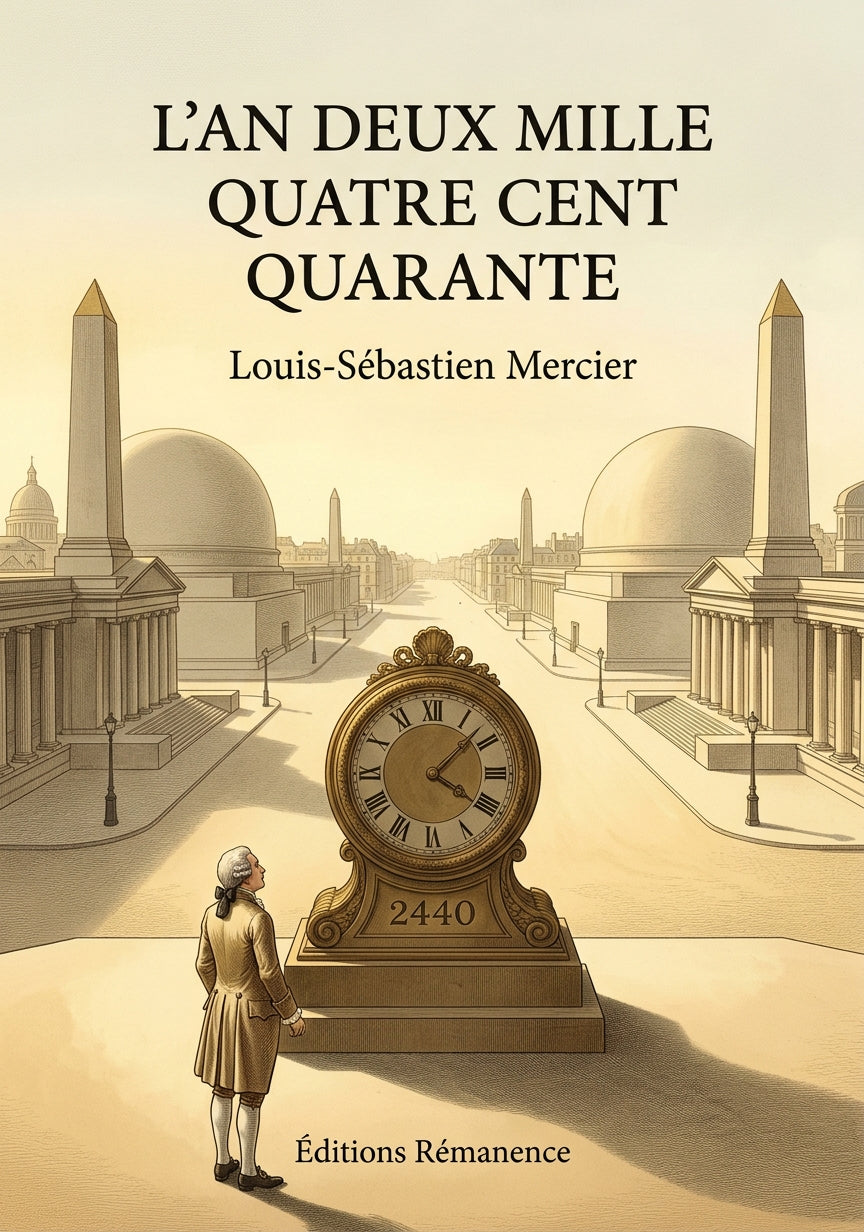 Livre L’An deux mille quatre cent quarante par Louis-Sébastien Mercier - Couverture - Editions Remanence